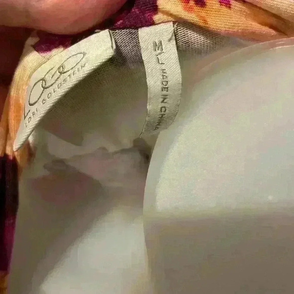 LOGO by Lori Goldstein floral open front cardigan pockets drop shoulders stretch - Picture 5 of 7